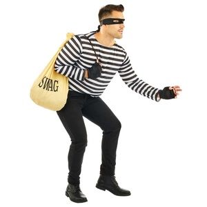 Bank robber burglar Halloween costume size m medium